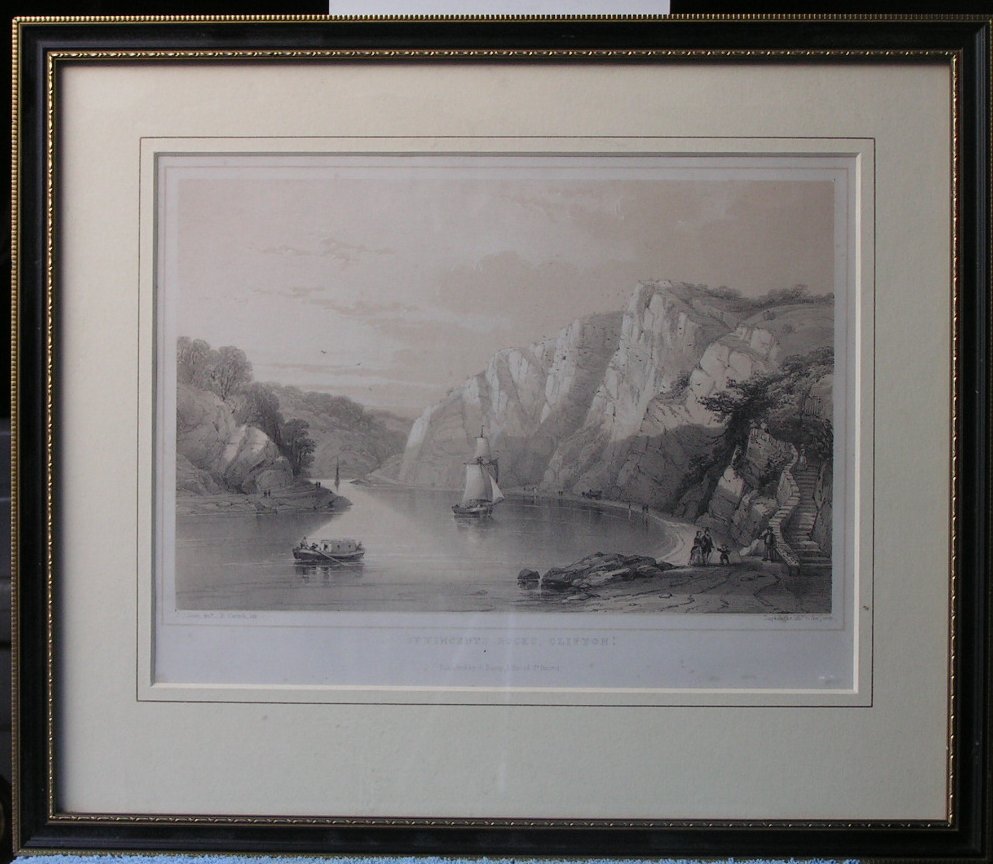 Lithograph - St. Vincent's Rocks, Clifton - Carrick